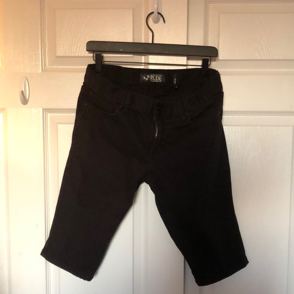 RUDE brand, Black Skinny Jean Short